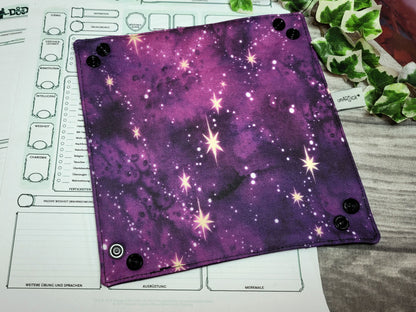 Purple Galaxy foldable dice mat S
