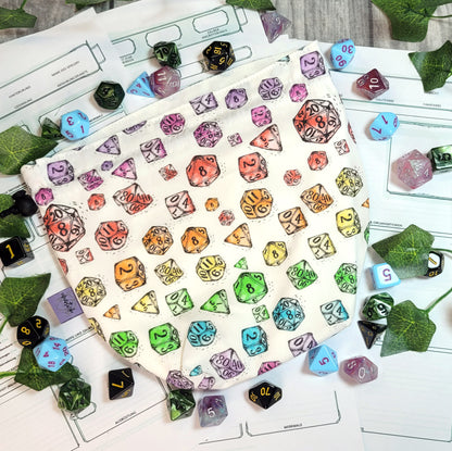 Rainbow Dice Dice Bag XXL with compartments