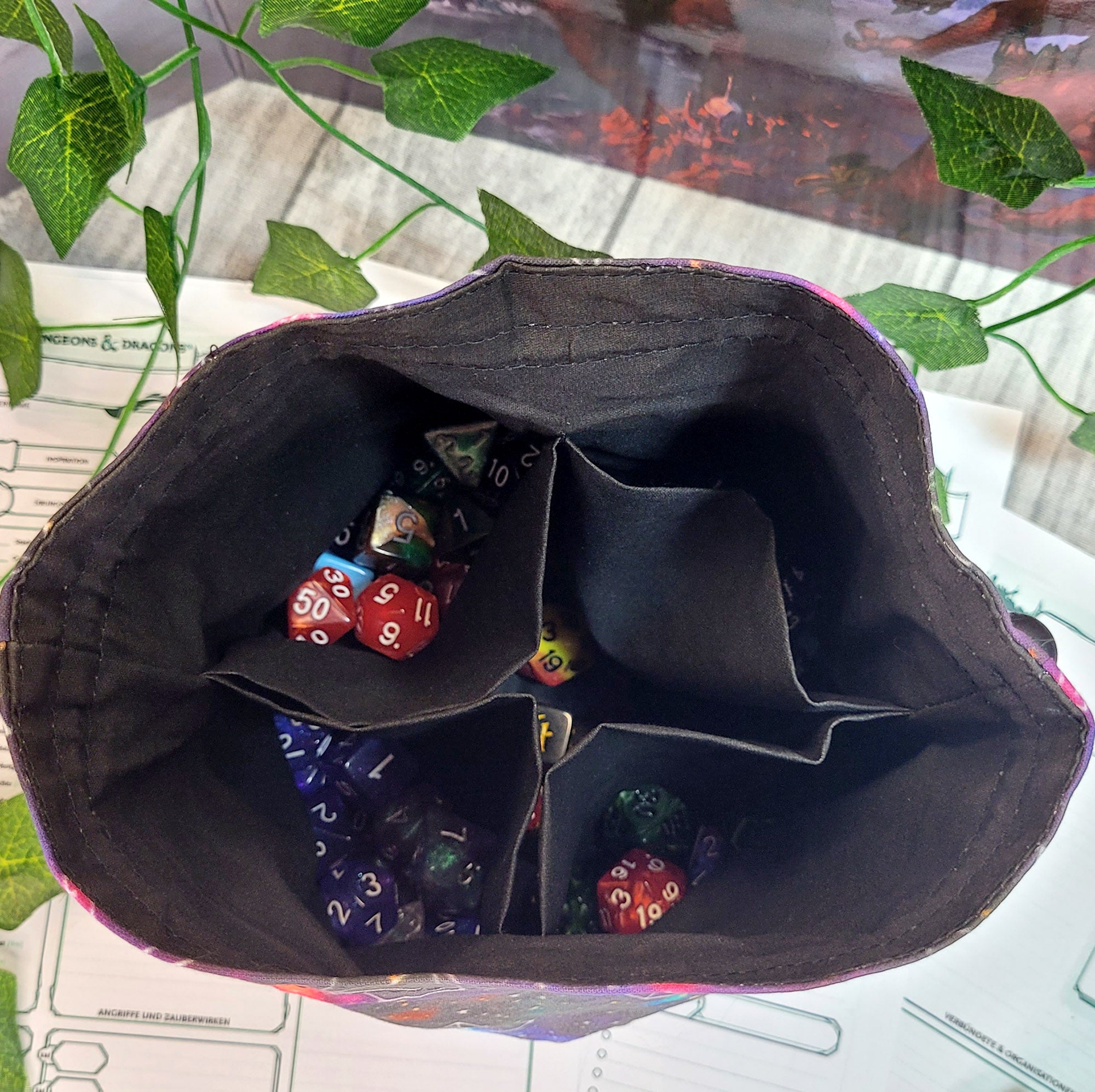 Galaxy Dice Dice Bag XXL with compartments