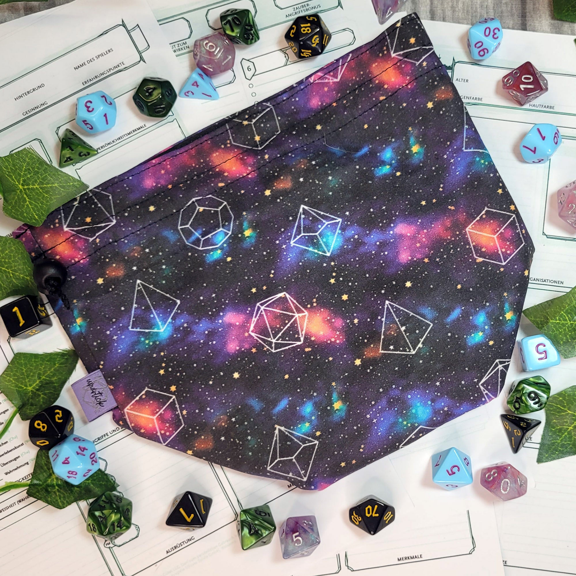 Galaxy Dice Dice Bag XXL with compartments