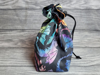 Rainbow Dragons Dice Bag L