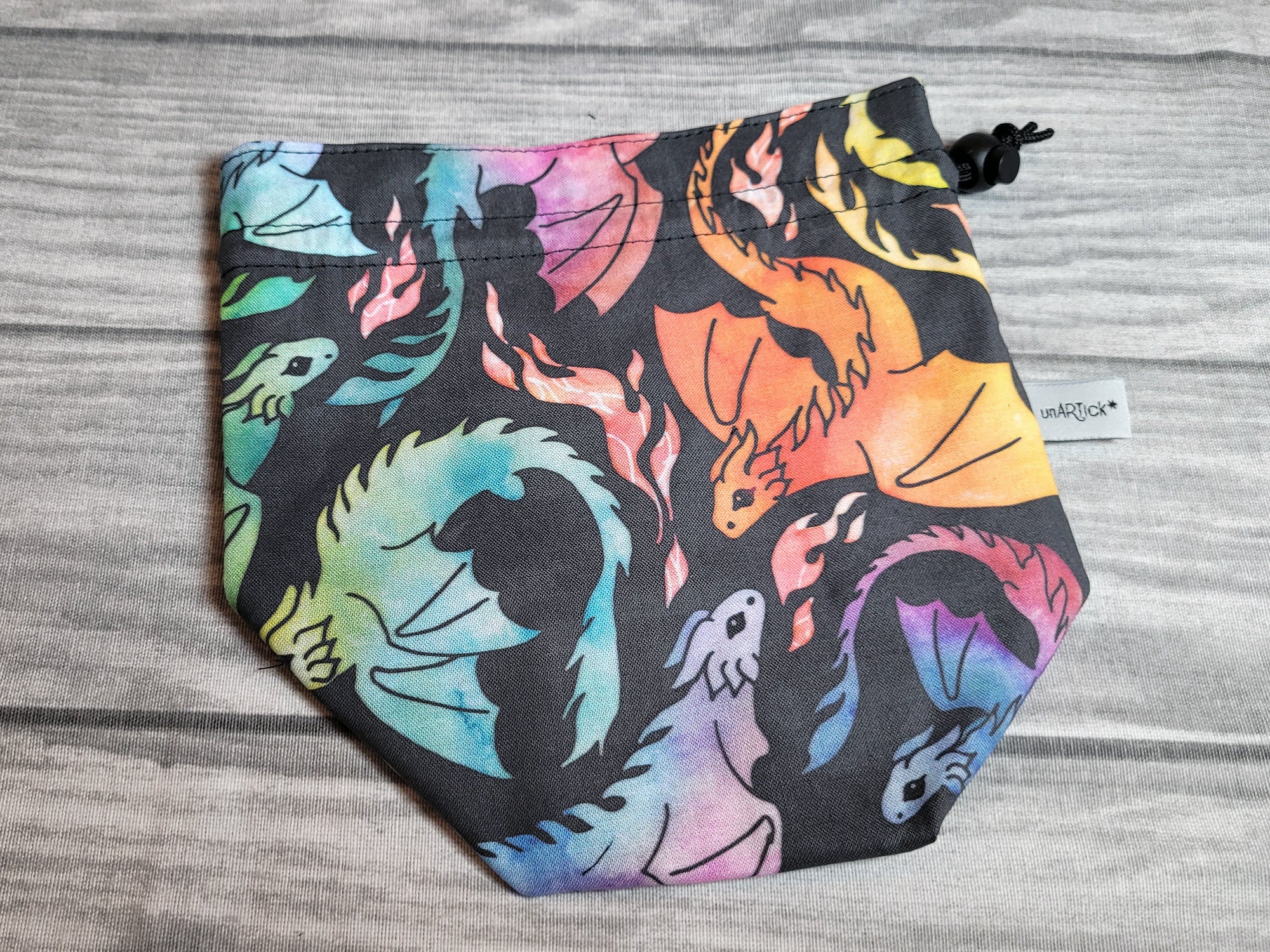 Rainbow Dragons Dice Bag L