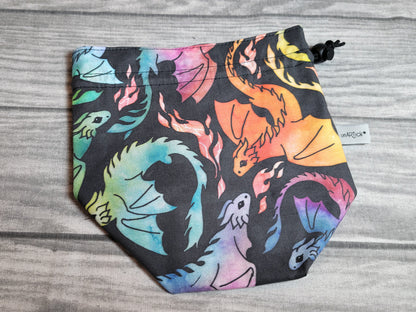Rainbow Dragons Dice Bag L