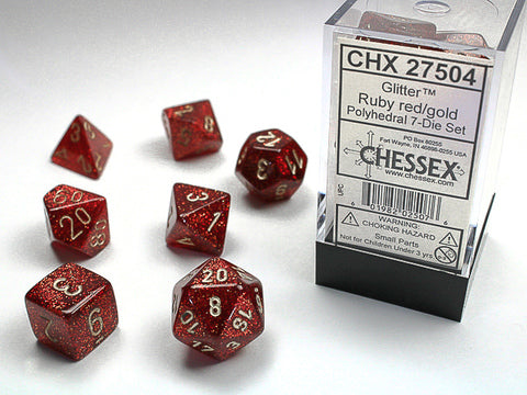 Glitter™ Gold Polyhedral 7-Die Set