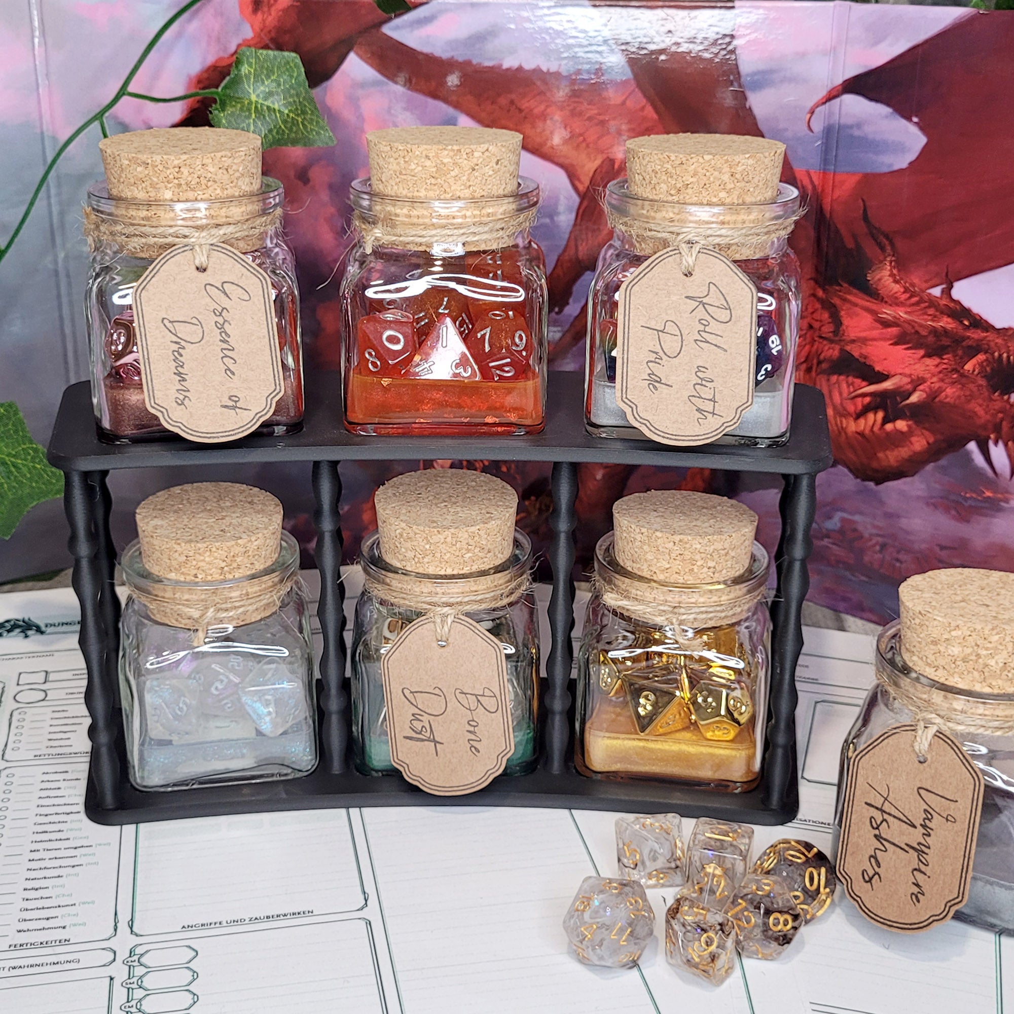 Display for 6 unartick standard potions: Red