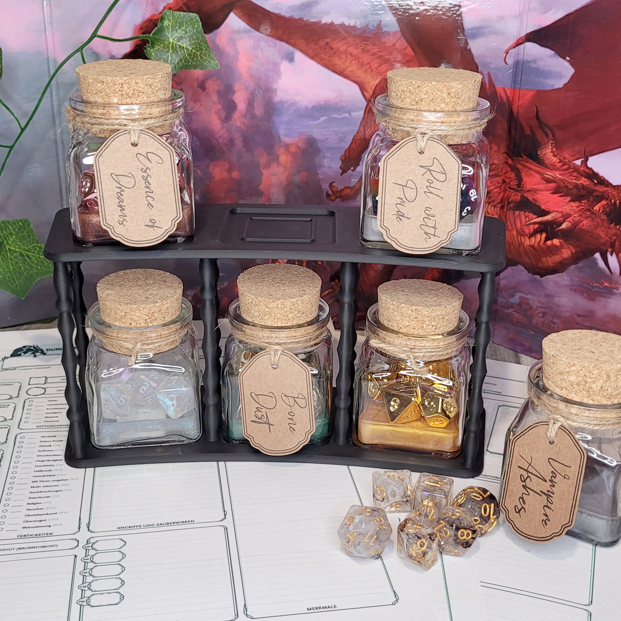 Display for 6 unartick standard potions: Red