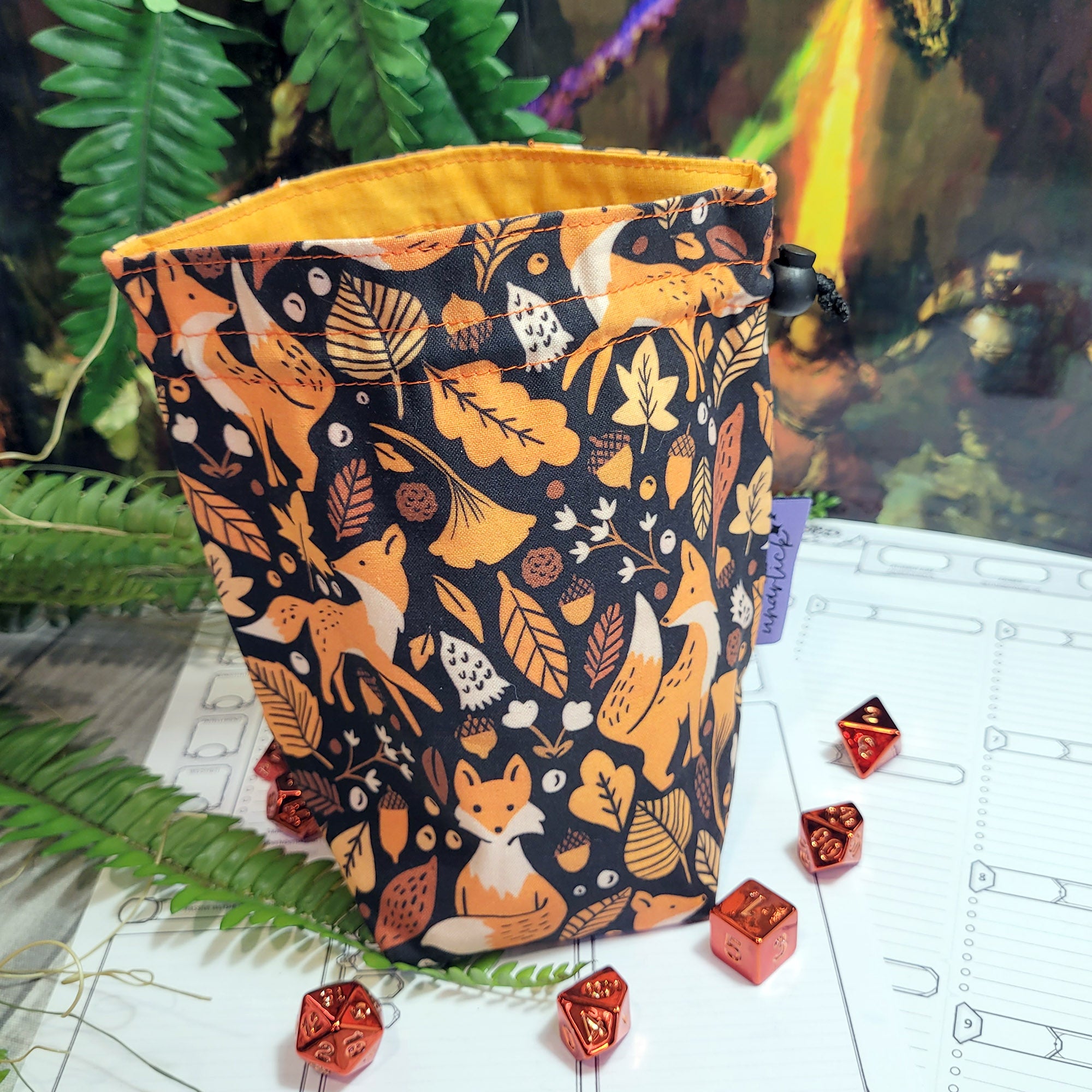 Autumn Foxes Würfelbeutel L