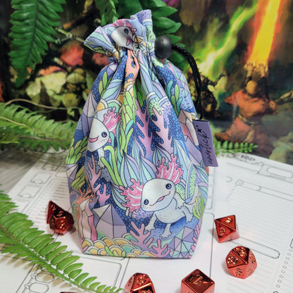 Axolotls Würfelbeutel L