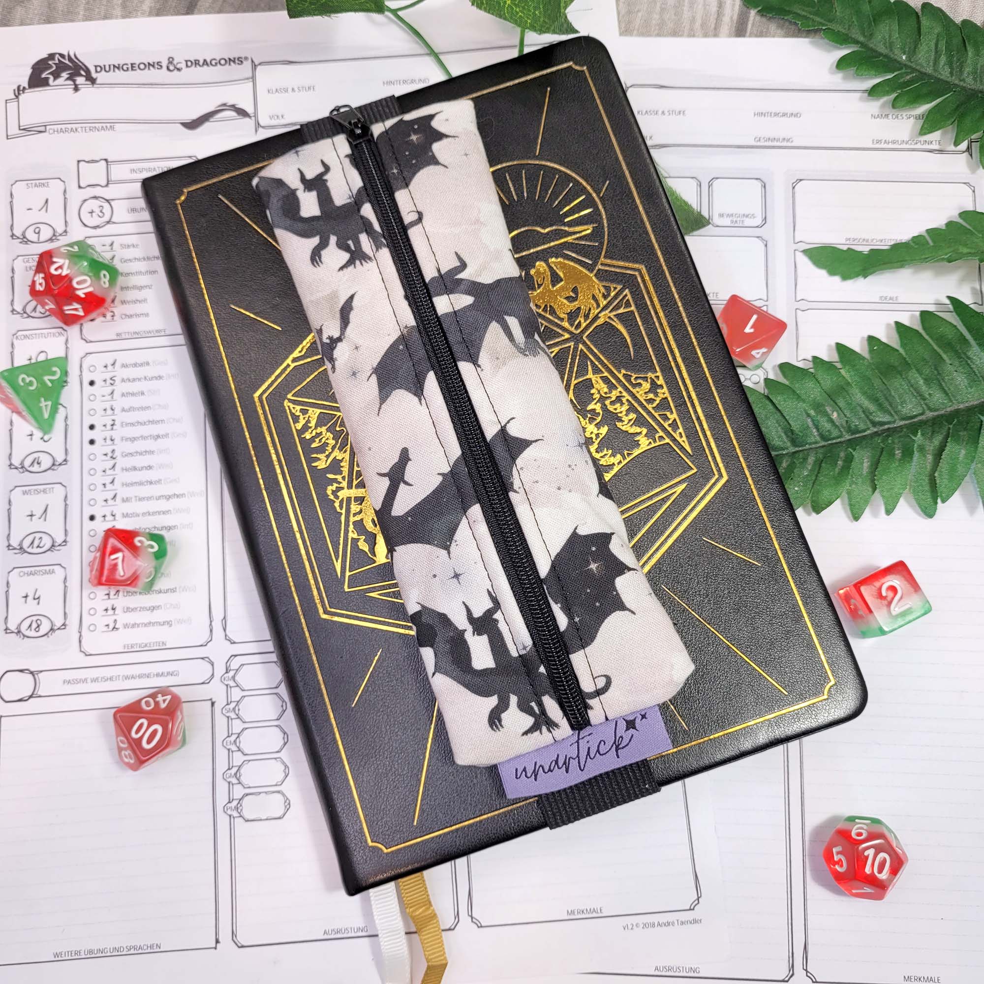 Mäppchen "Dragons" mit Gummiband