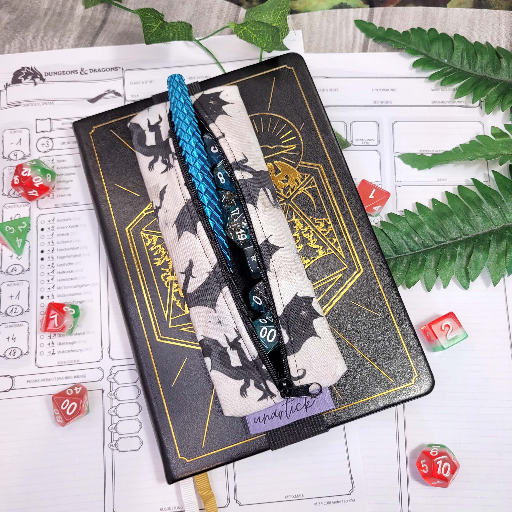 Mäppchen "Dragons" mit Gummiband