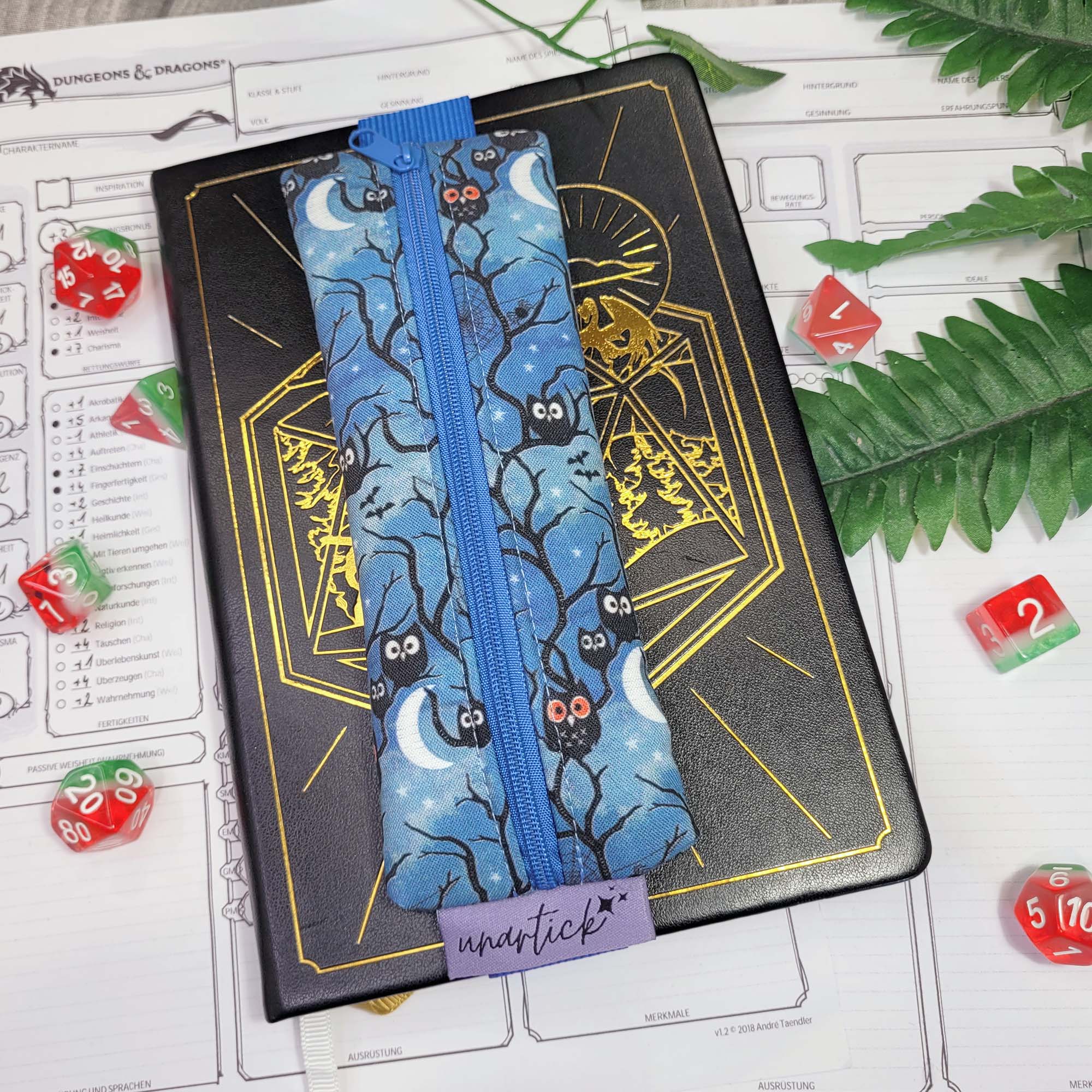 Mäppchen "Eulen" mit Gummiband