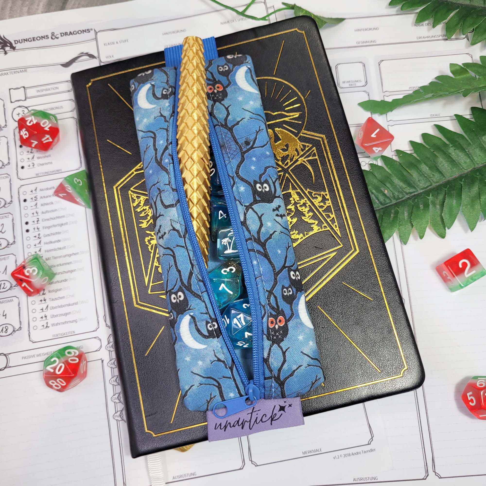 Mäppchen "Eulen" mit Gummiband