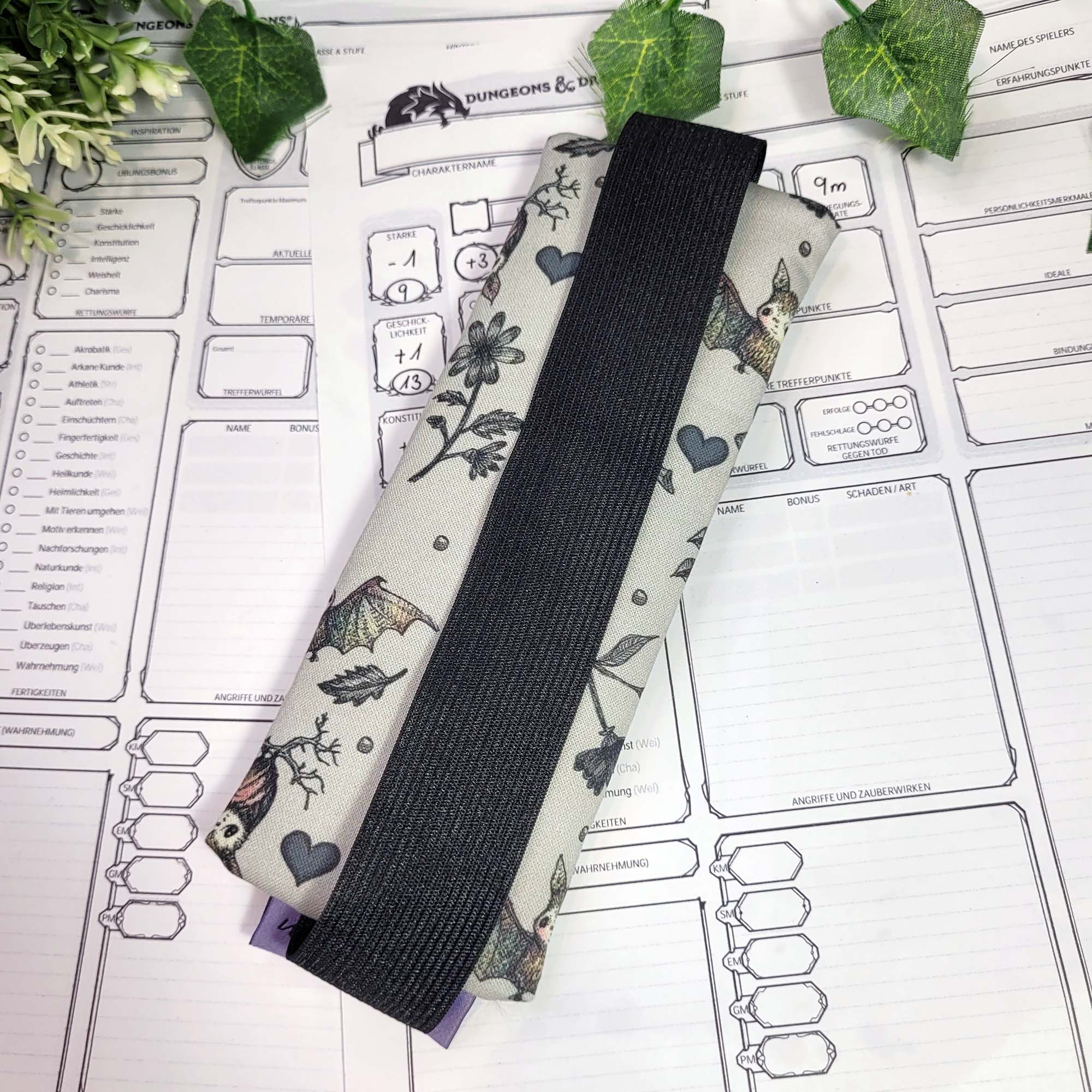 Mäppchen "Fledermäuse" mit Gummiband