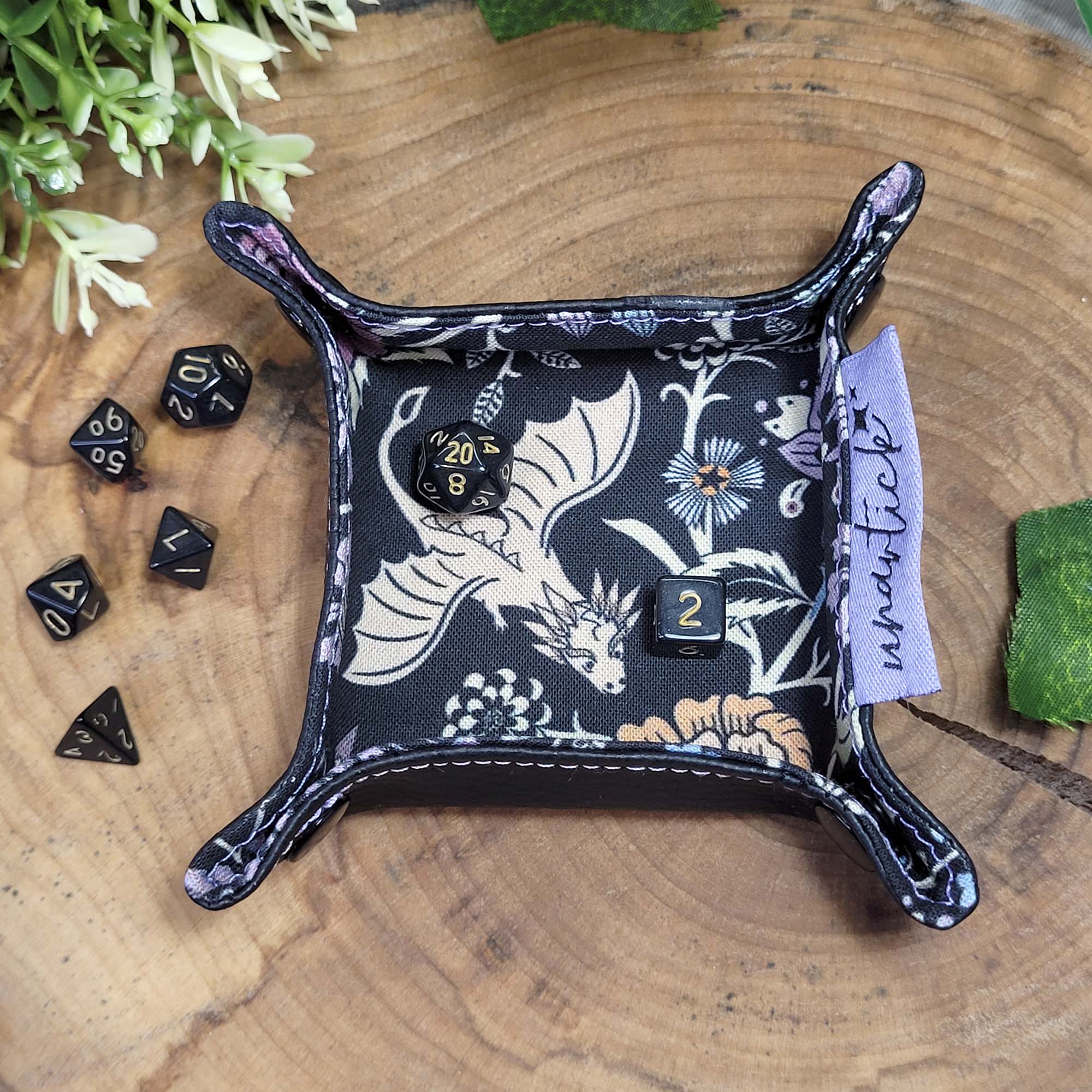 Flower Dragons faltbare Würfelunterlage XXS in Pixiegröße