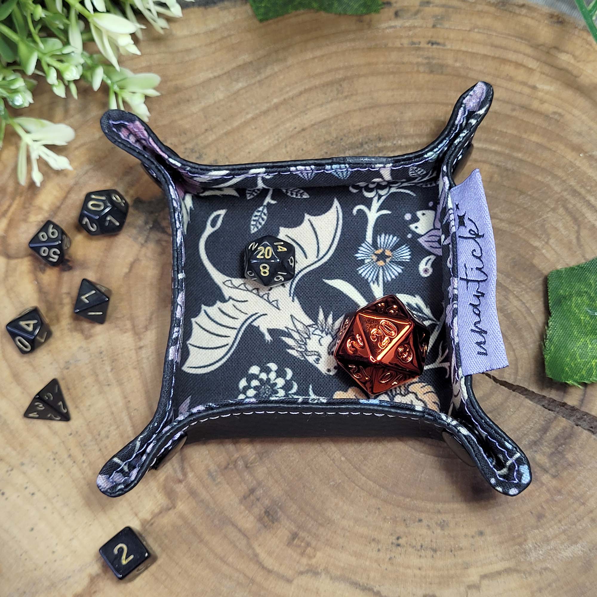 Flower Dragons faltbare Würfelunterlage XXS in Pixiegröße