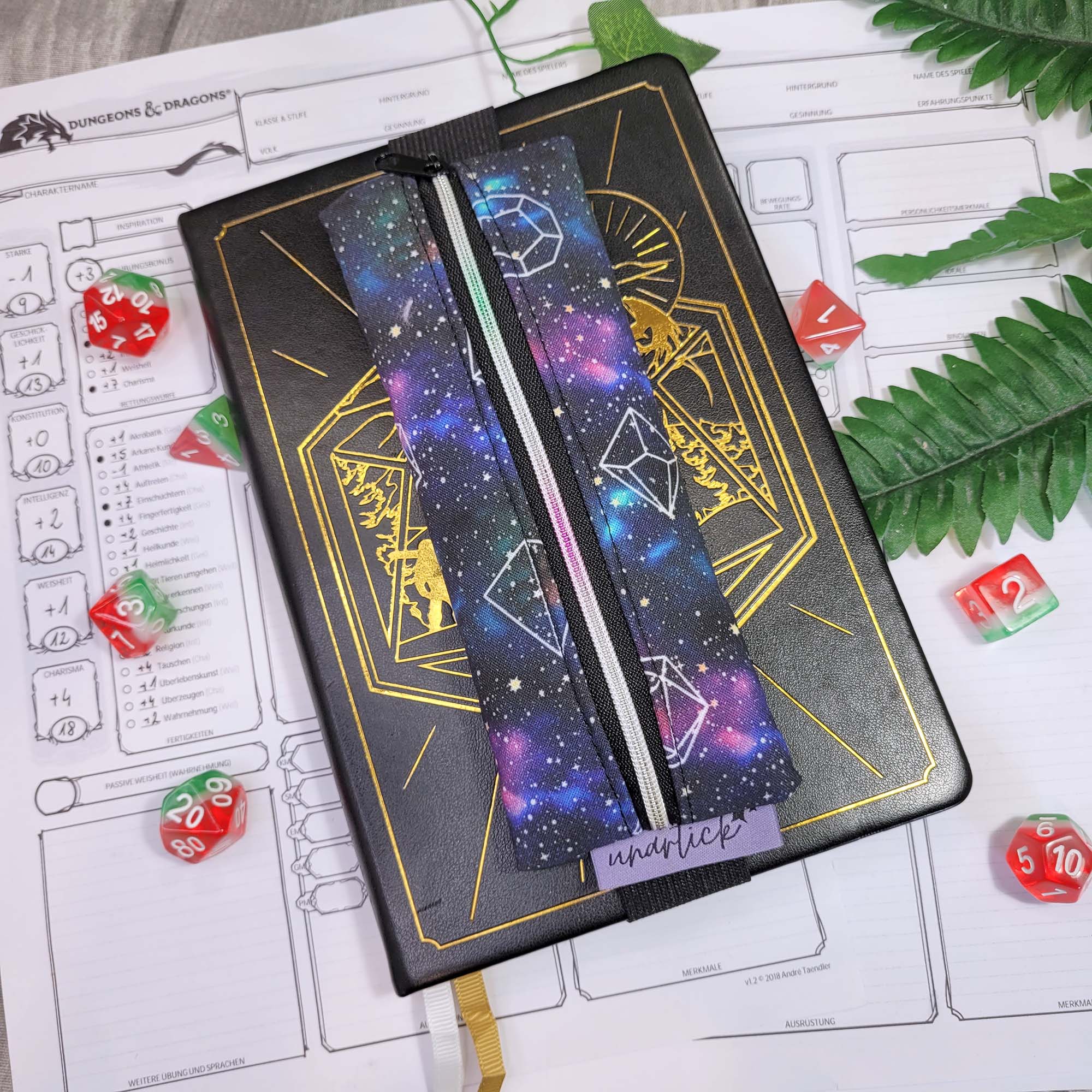 Mäppchen "Galaxy Dice" mit Gummiband