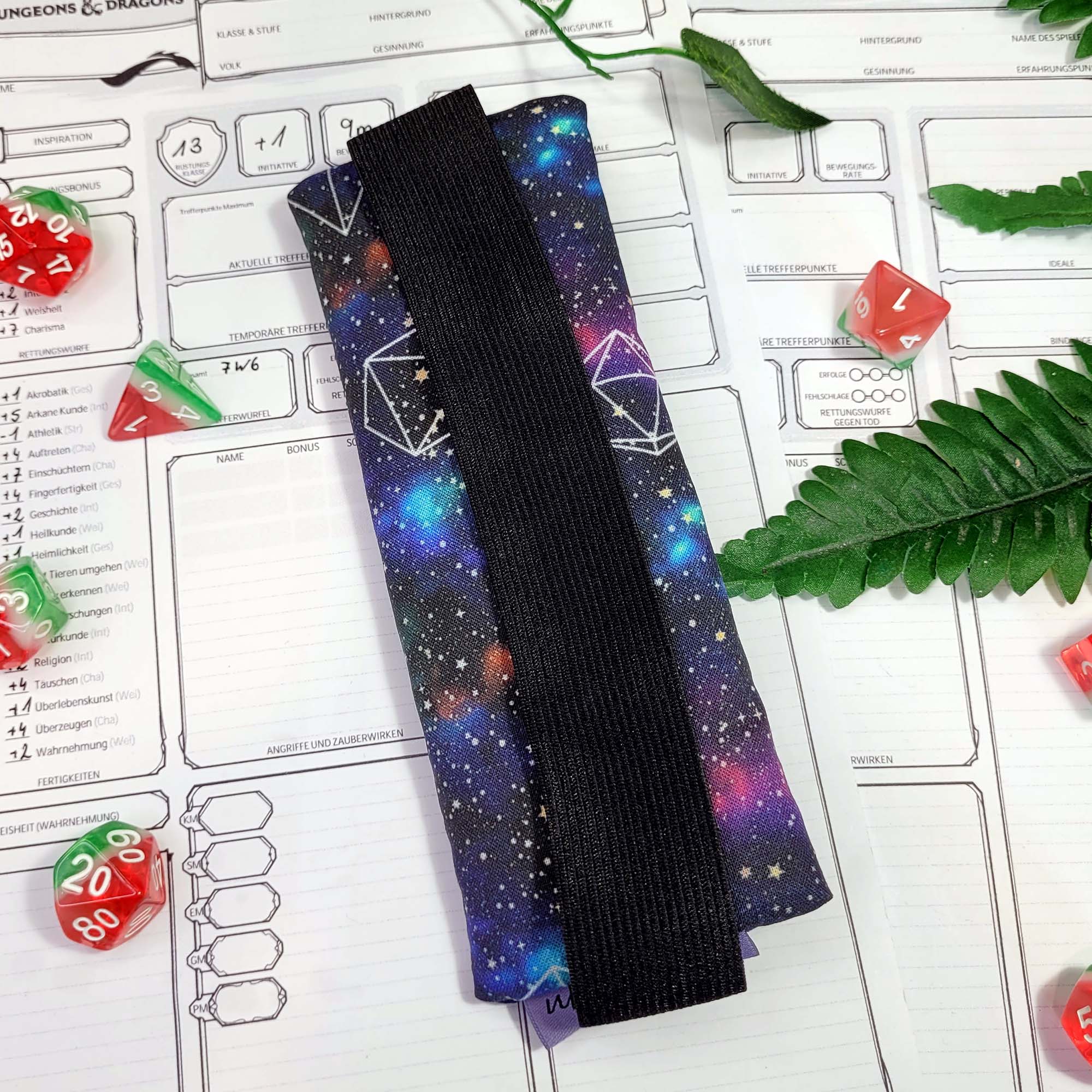 Mäppchen "Galaxy Dice" mit Gummiband