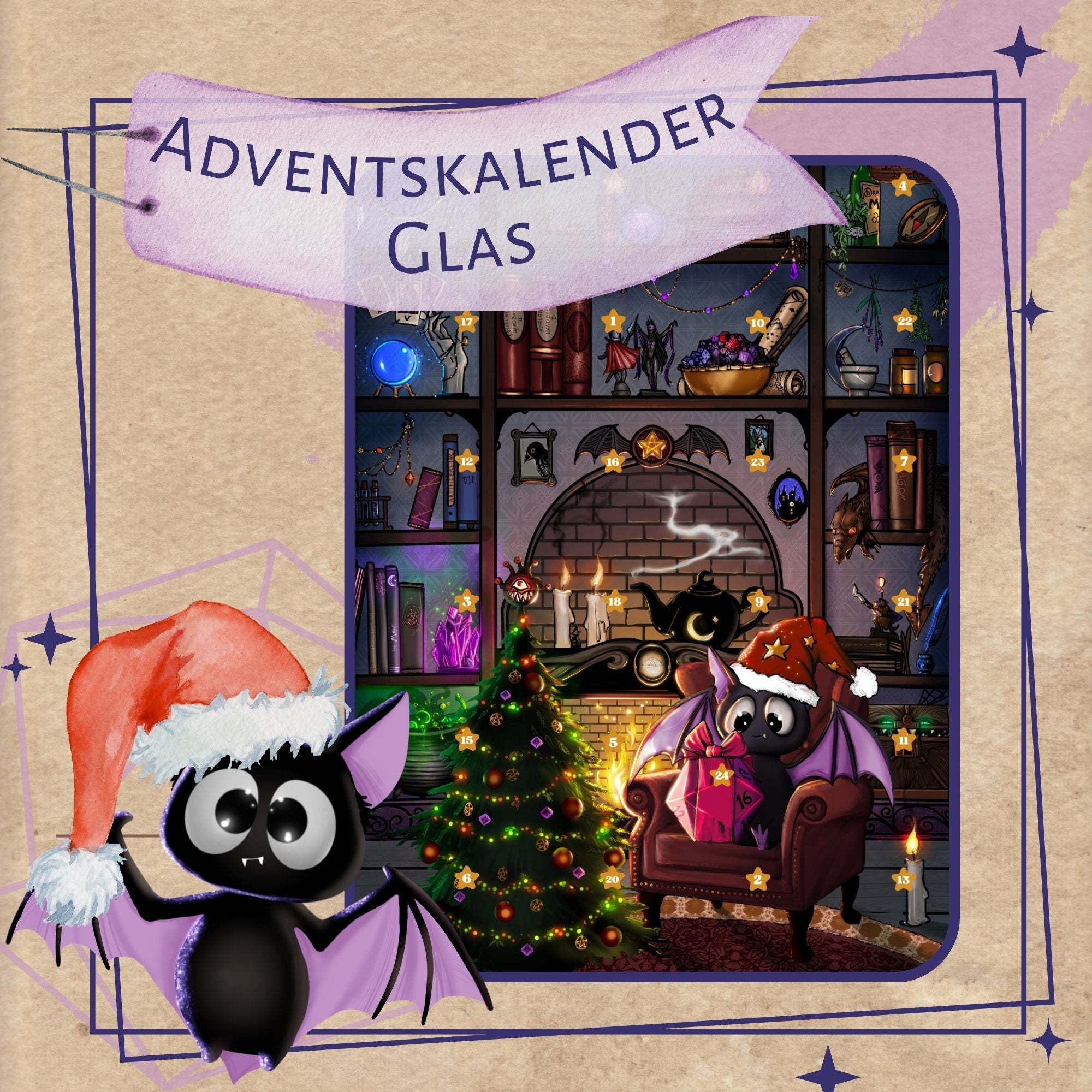 VORBESTELLUNG! Würfel Adventskalender "Glas"