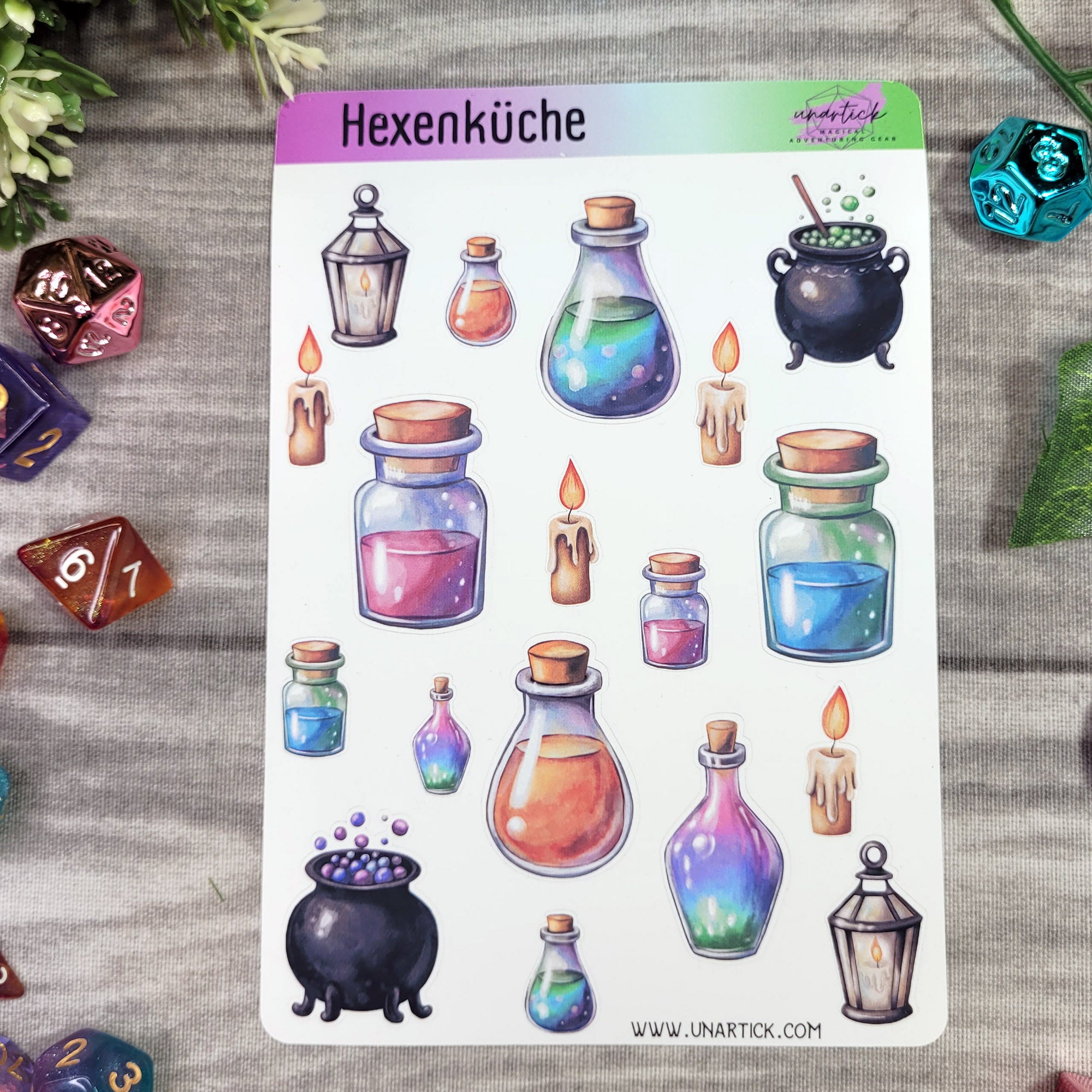 Stickerbogen: Hexenküche