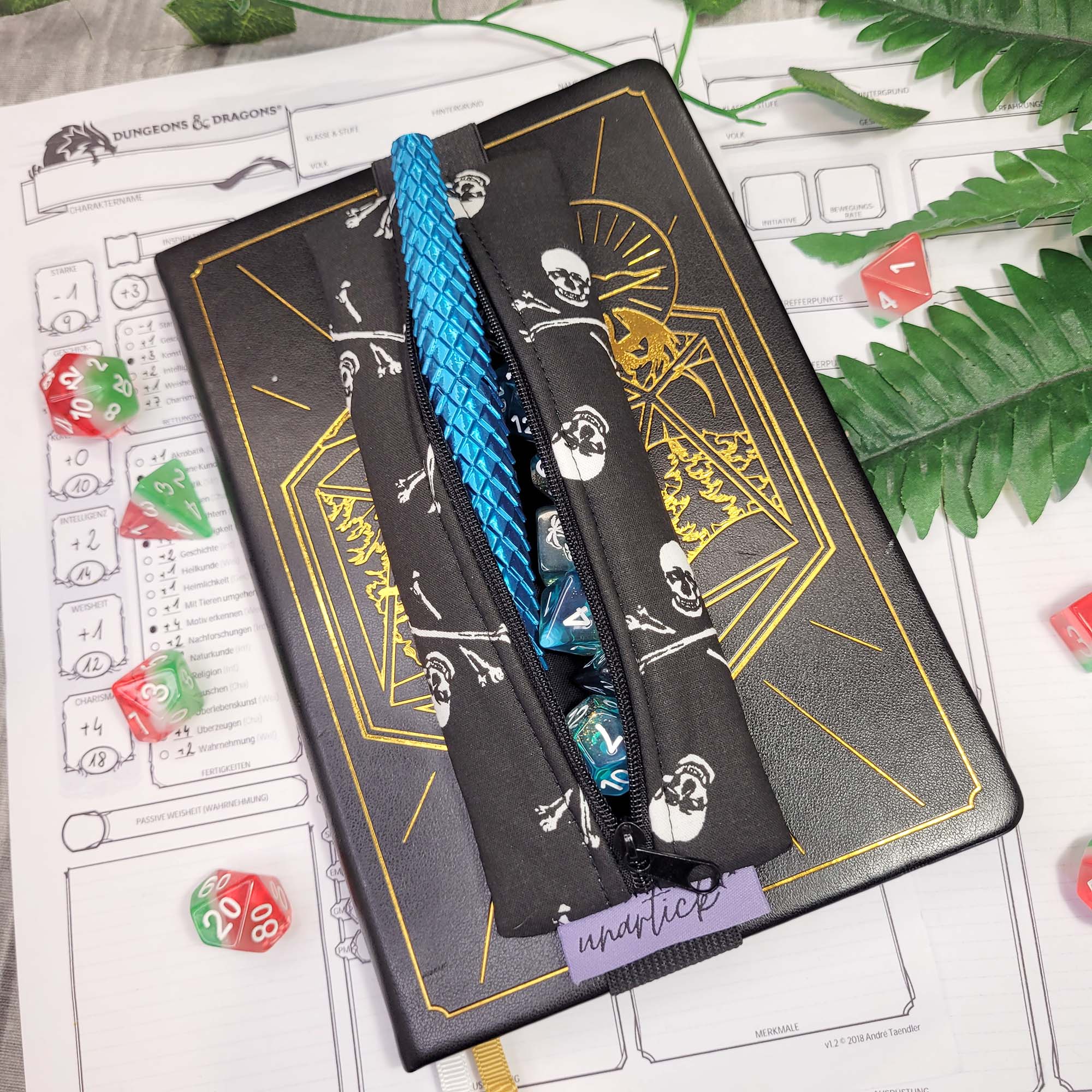 Mäppchen "Jolly Roger" mit Gummiband