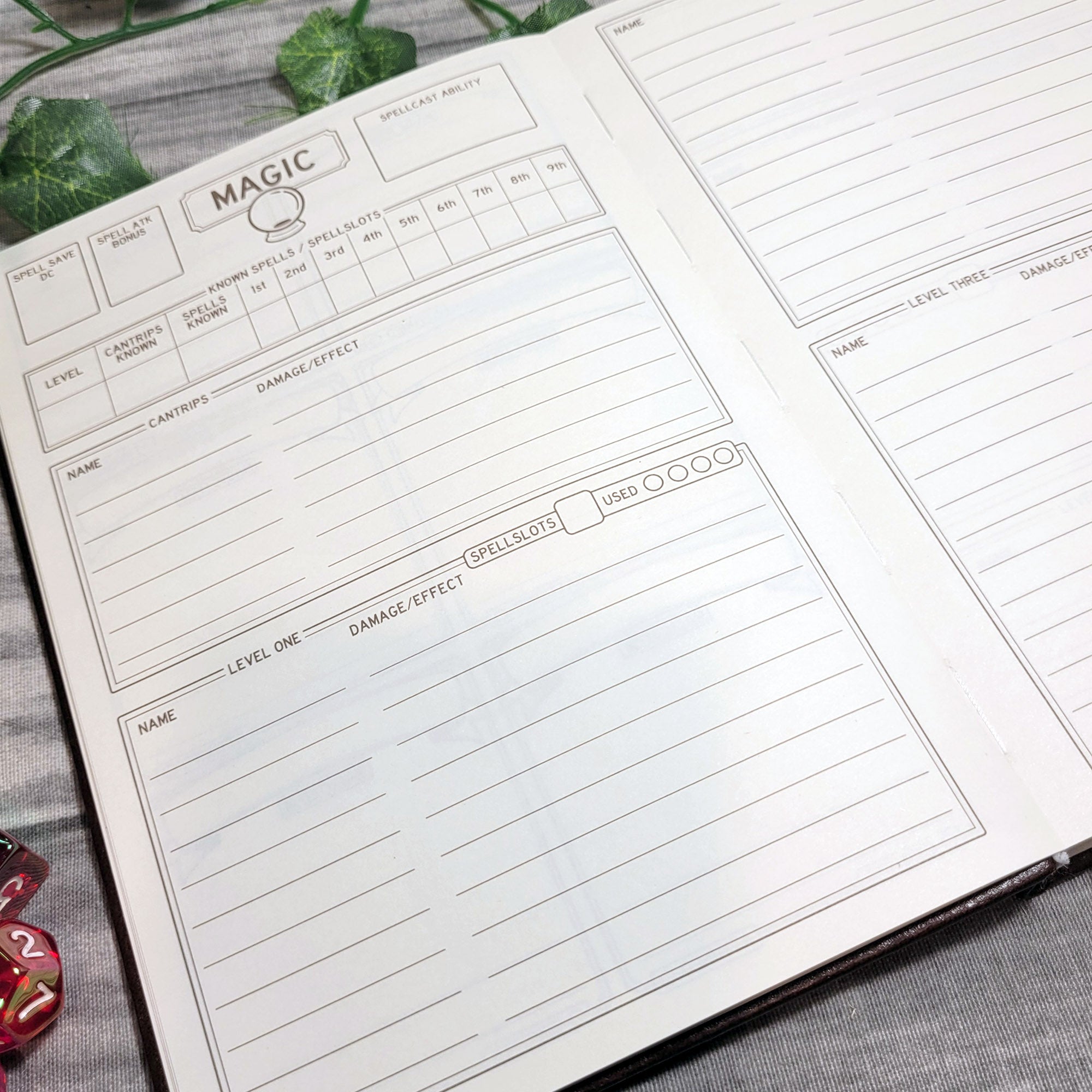 DnD 5e Player Journal braun