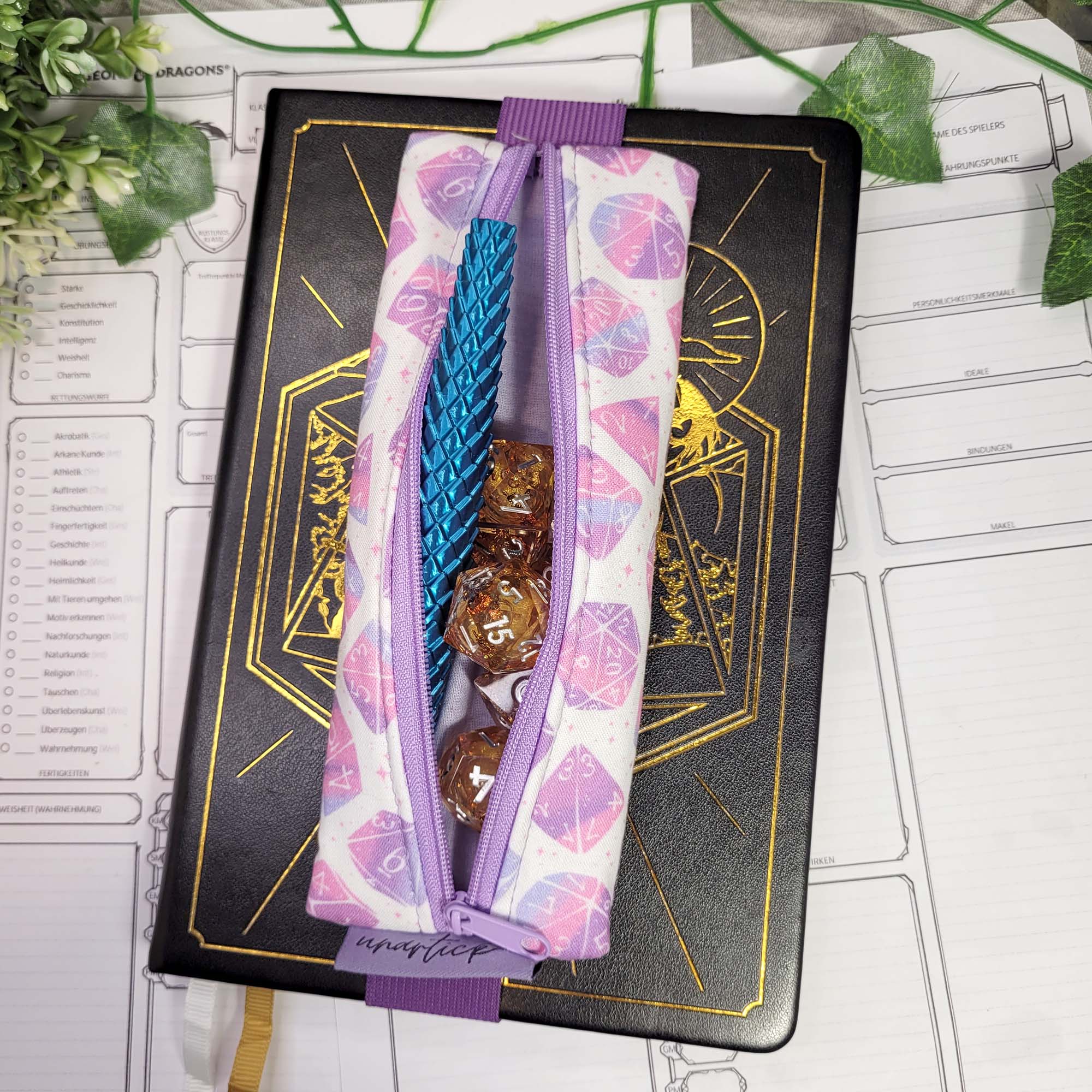 Mäppchen "Pastel Dice" mit Gummiband