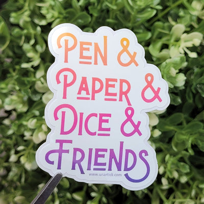 Sticker: Pen & Paper & Dice & Friends