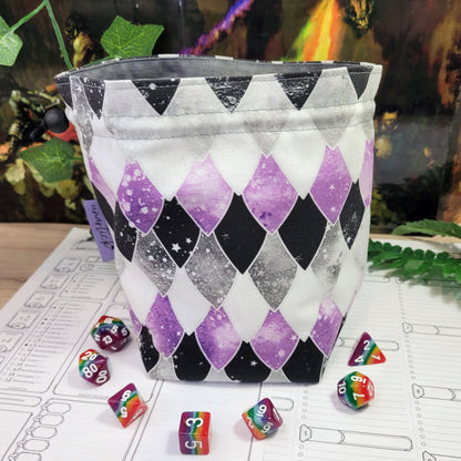 Asexual Pride Dragon Scales Würfelbeutel XXL mit Unterteilungen
