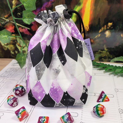Asexual Pride Dragon Scales Würfelbeutel XXL mit Unterteilungen