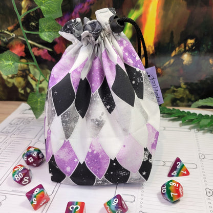 Asexual Pride Dragon Scales Würfelbeutel XXL mit Unterteilungen