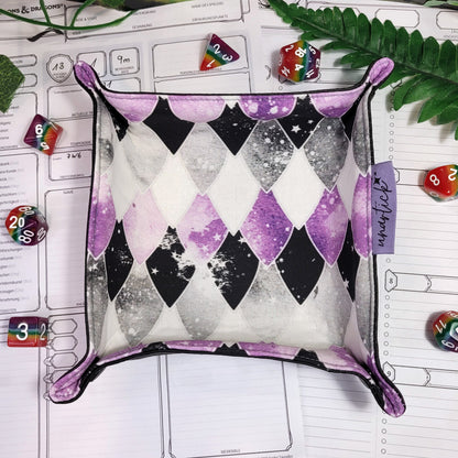 Asexual Pride Dragon Scales faltbare Würfelunterlage S