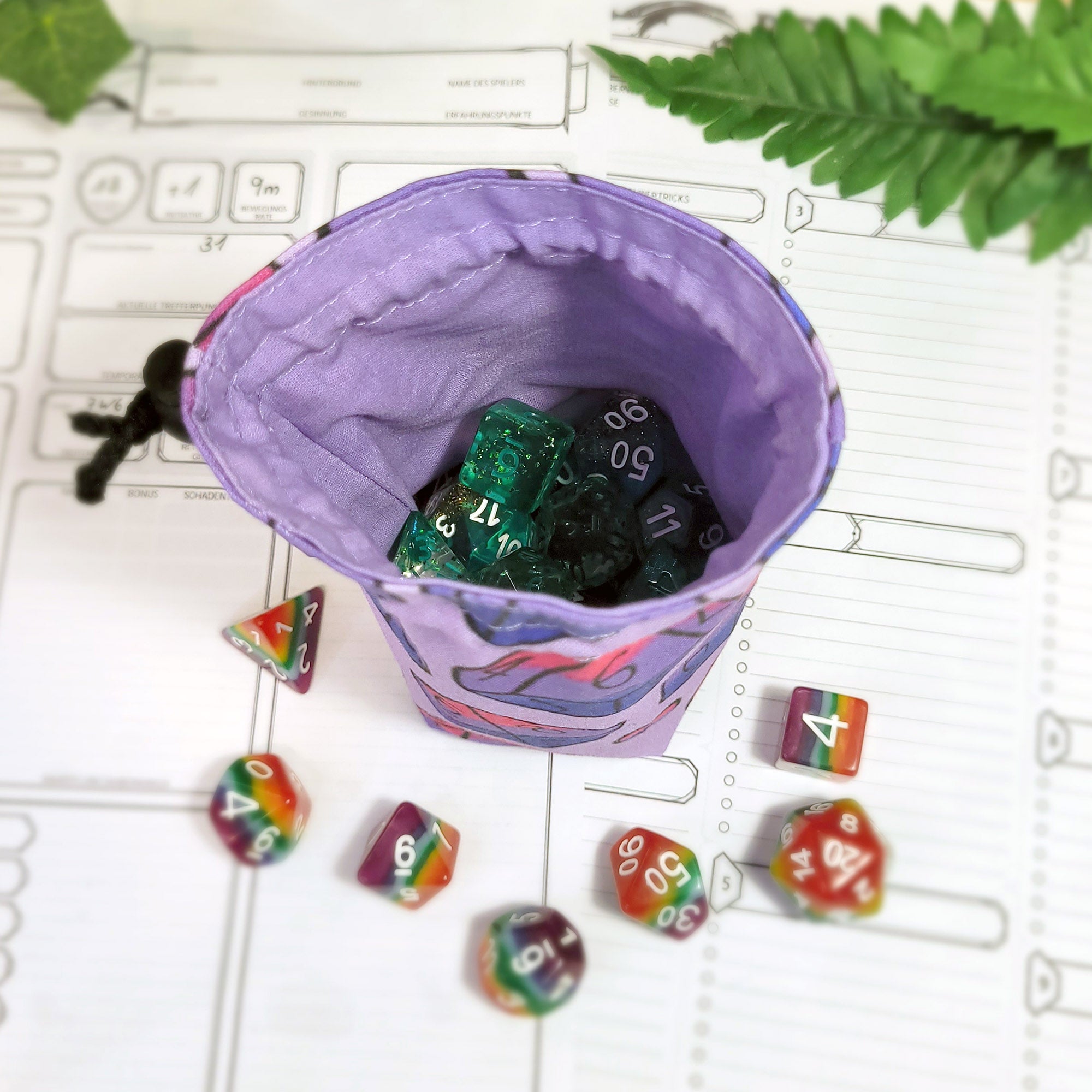 Bisexual Pride Dice Würfelbeutel S