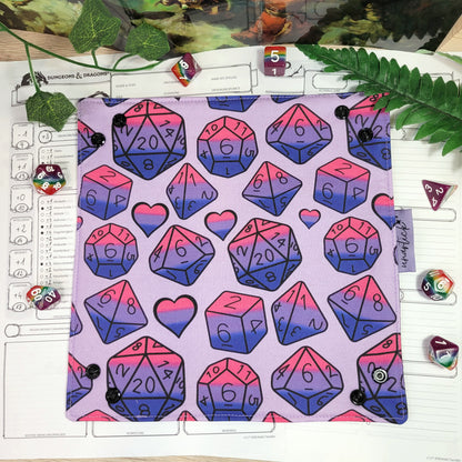 Bisexual Pride Dice faltbare Würfelunterlage L