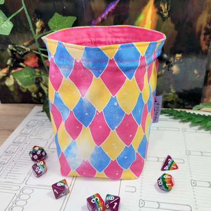 Pansexual Pride Dragon Scales Würfelbeutel XXL mit Unterteilungen
