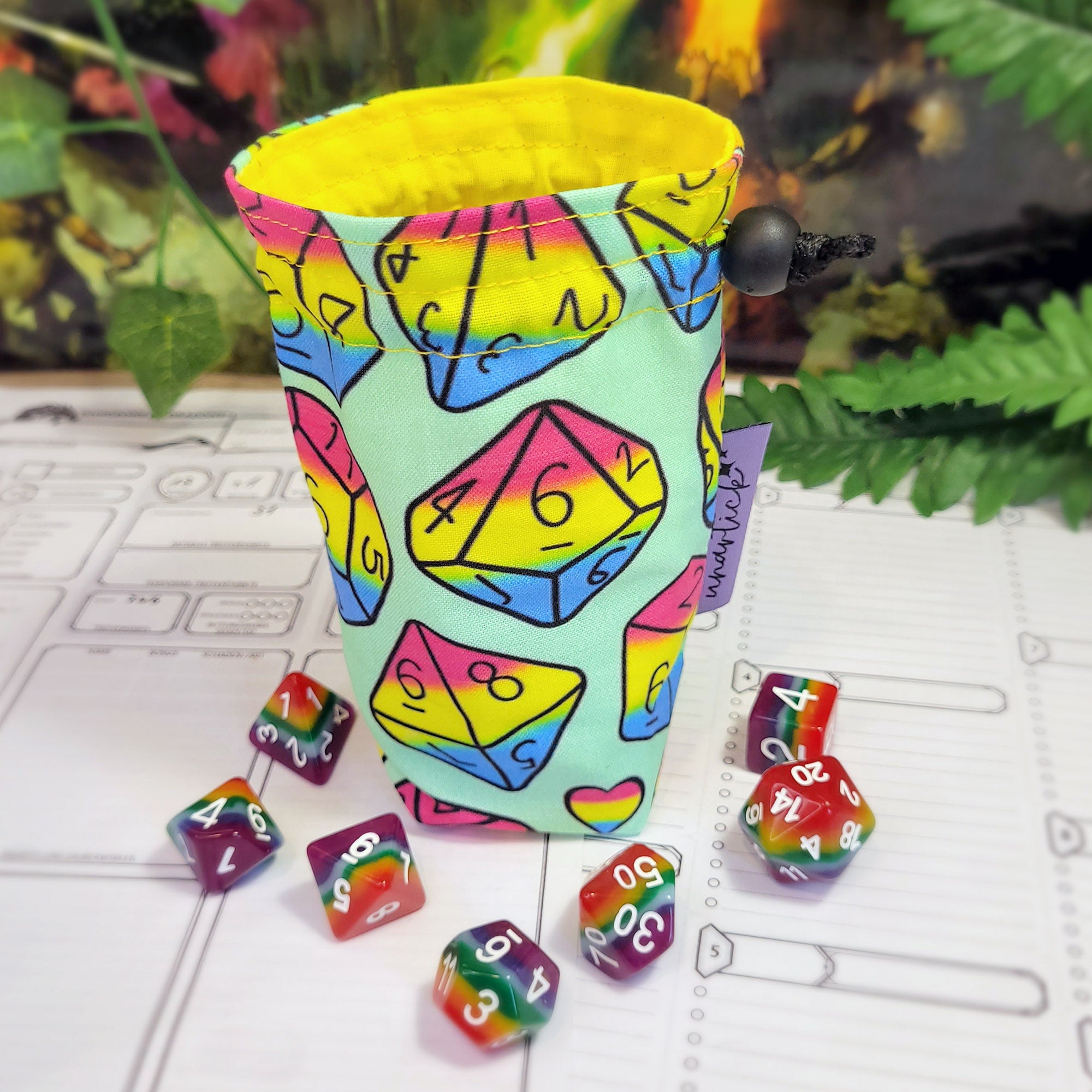 Pansexual Pride Dice Würfelbeutel S