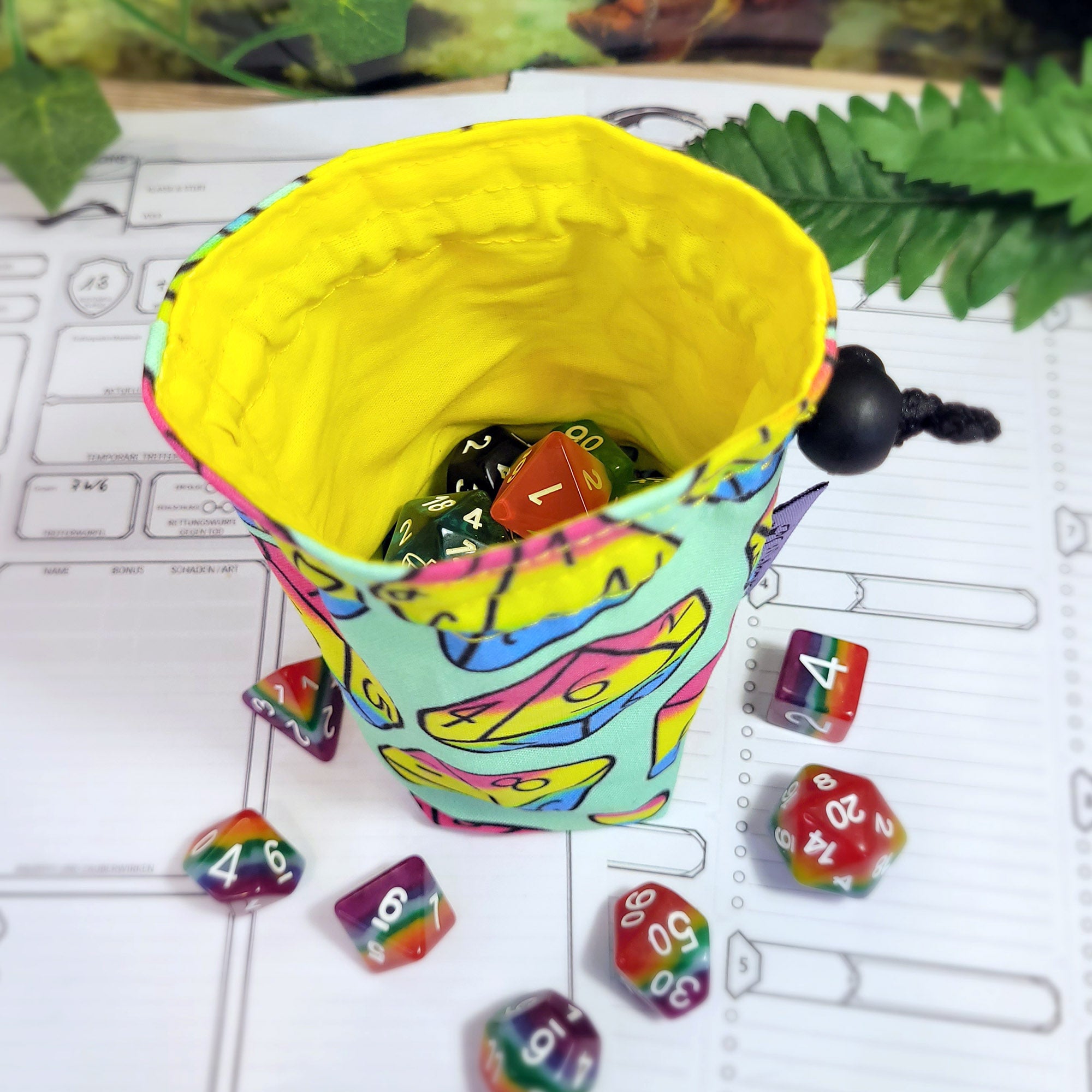Pansexual Pride Dice Würfelbeutel S
