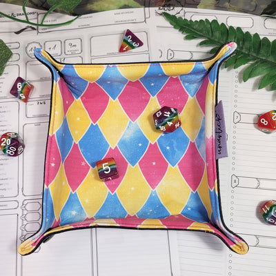Pansexual Pride Dragon Scales faltbare Würfelunterlage S