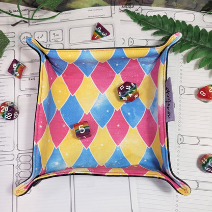 Pansexual Pride Dragon Scales faltbare Würfelunterlage S