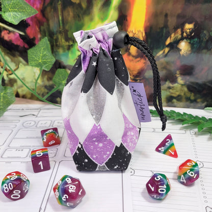 Asexual Pride Dragon Scales Würfelbeutel S