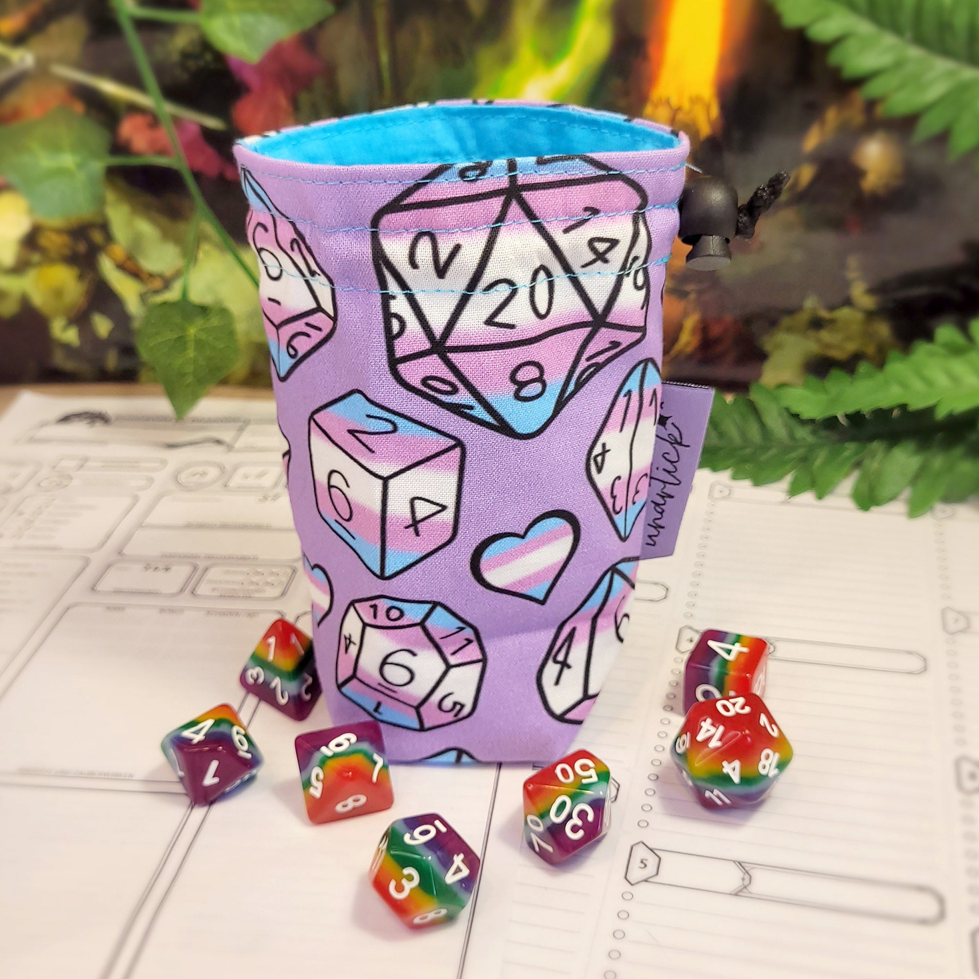 Transgender Pride Dice Würfelbeutel S