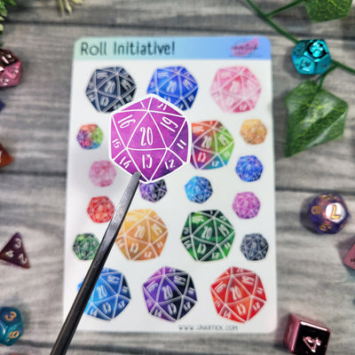 Stickerbogen: Roll Initiative