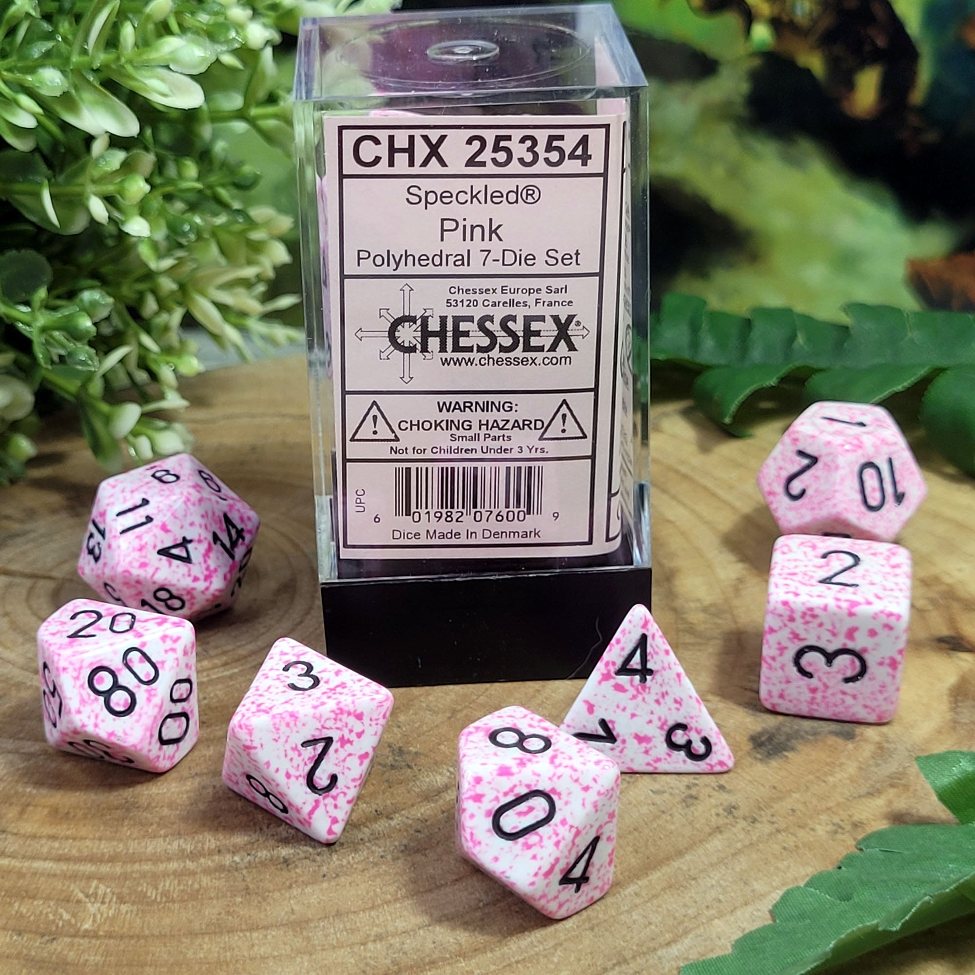 Speckled® Polyhedral Pink 7-Die Set