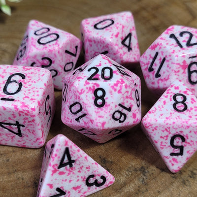 Speckled® Polyhedral Pink 7-Die Set