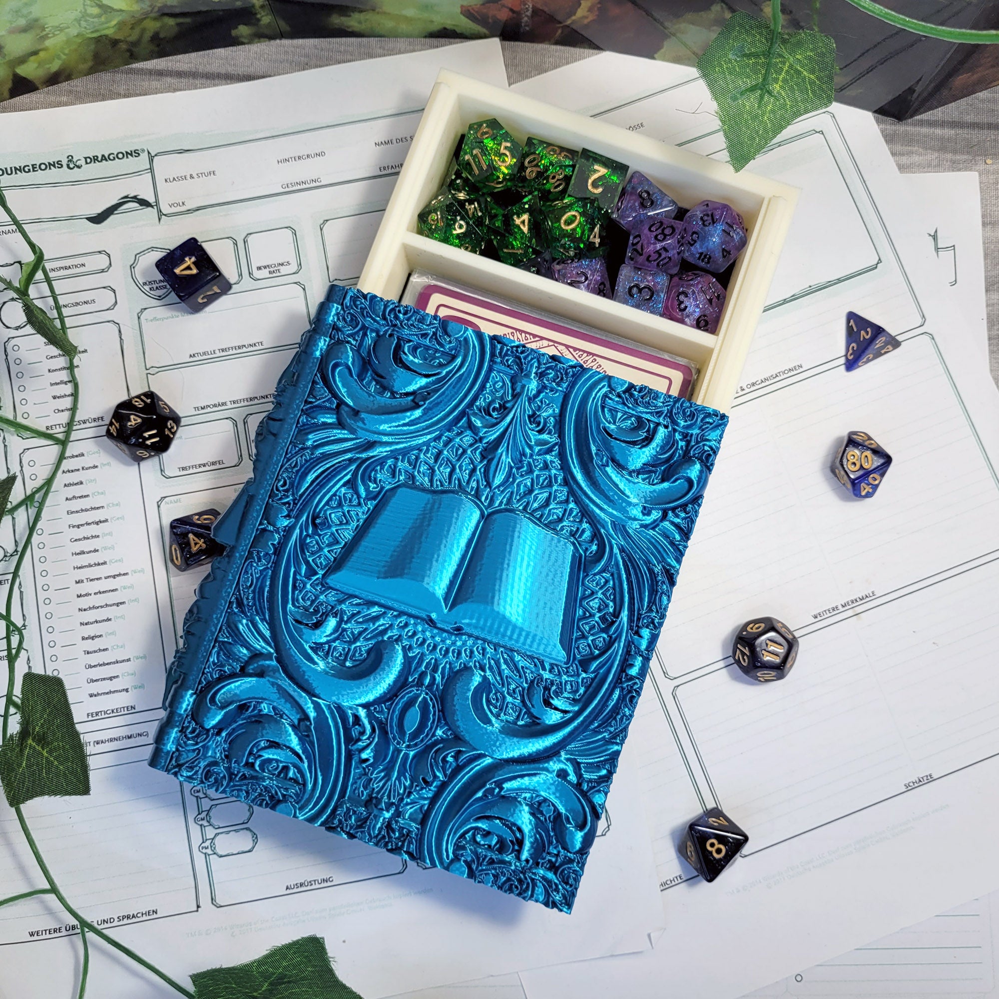 Dice Tome: Cyan Spellbook
