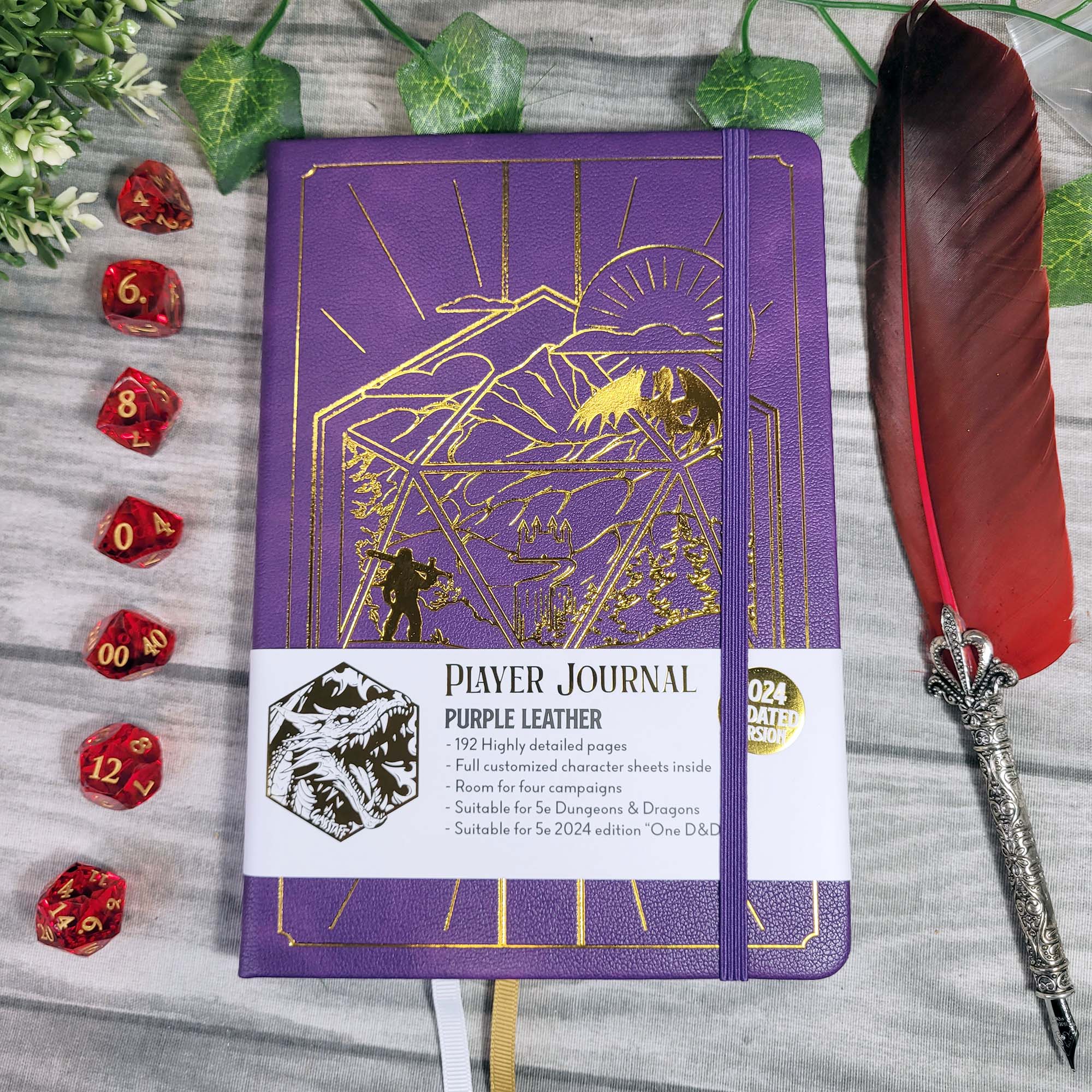 DnD 5e Player Journal lila - 2024 Edition