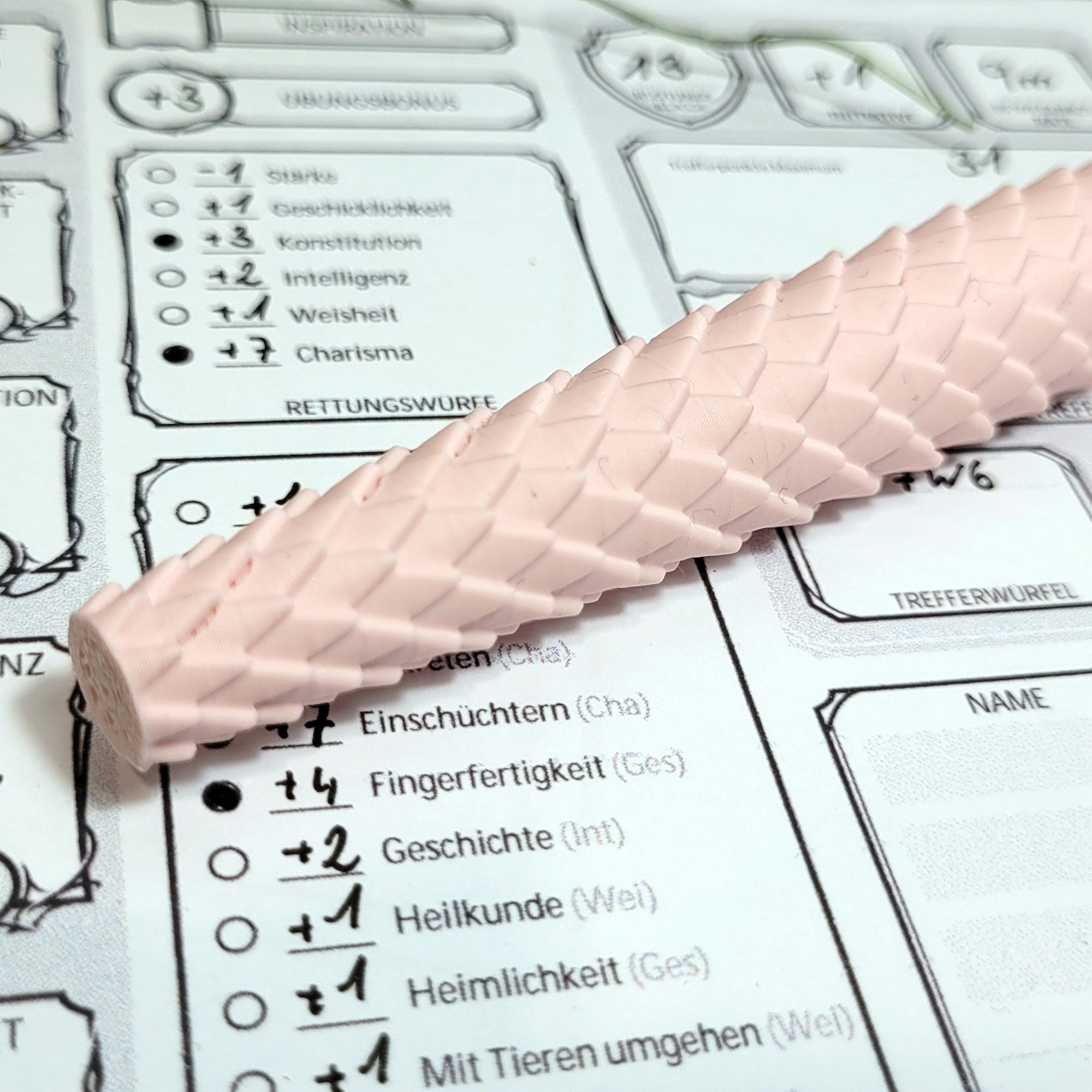 Drachenschuppen Gelschreiber: Rosa