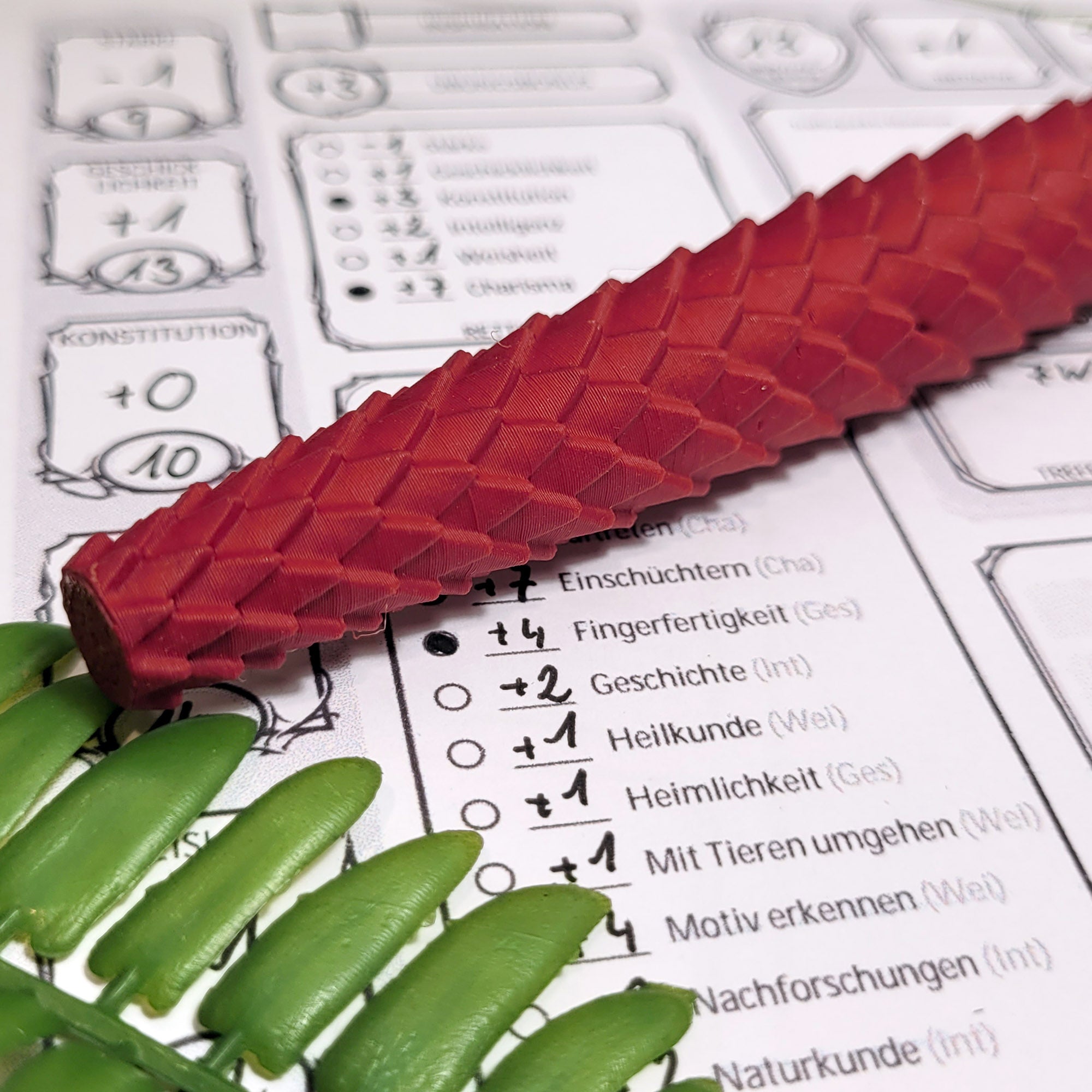 Drachenschuppen Gelschreiber: Rot