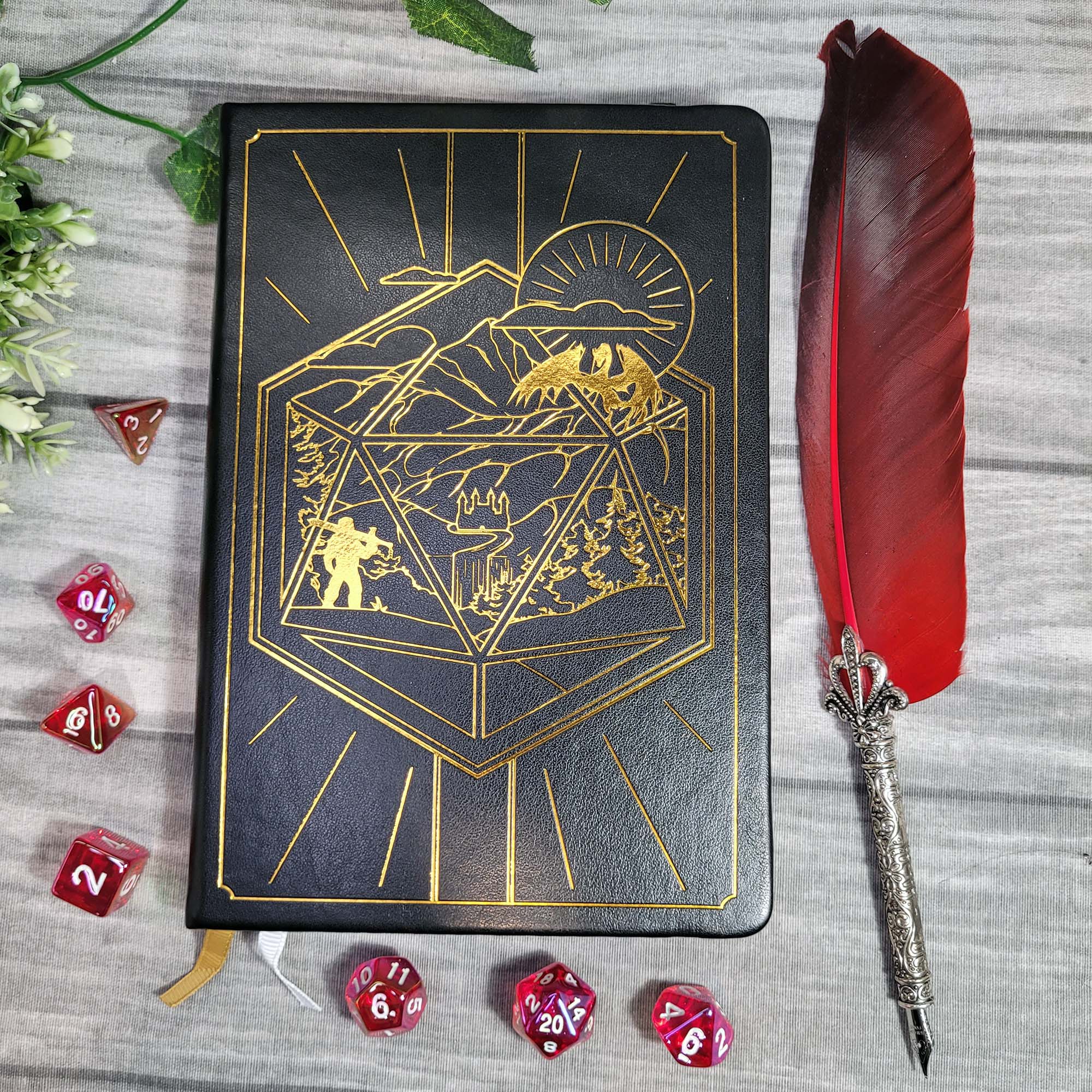 DnD 5e Player Journal schwarz – unartick - Magical Adventuring Gear