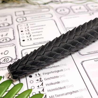 Drachenschuppen Gelschreiber: Schwarz