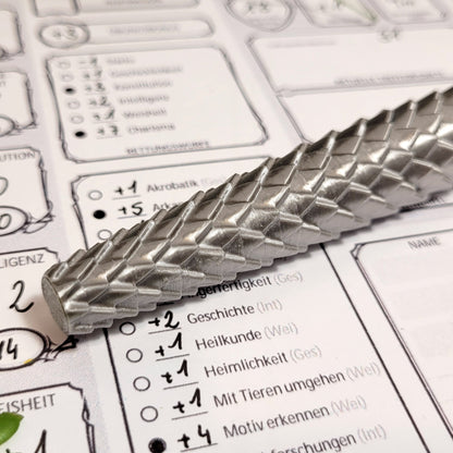 Drachenschuppen Gelschreiber: Silber